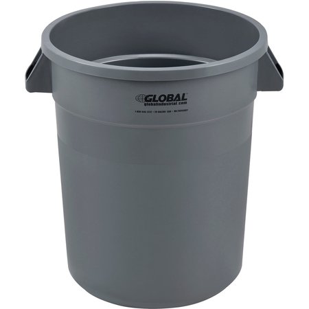 GLOBAL INDUSTRIAL Round Gray, Plastic 240458GY